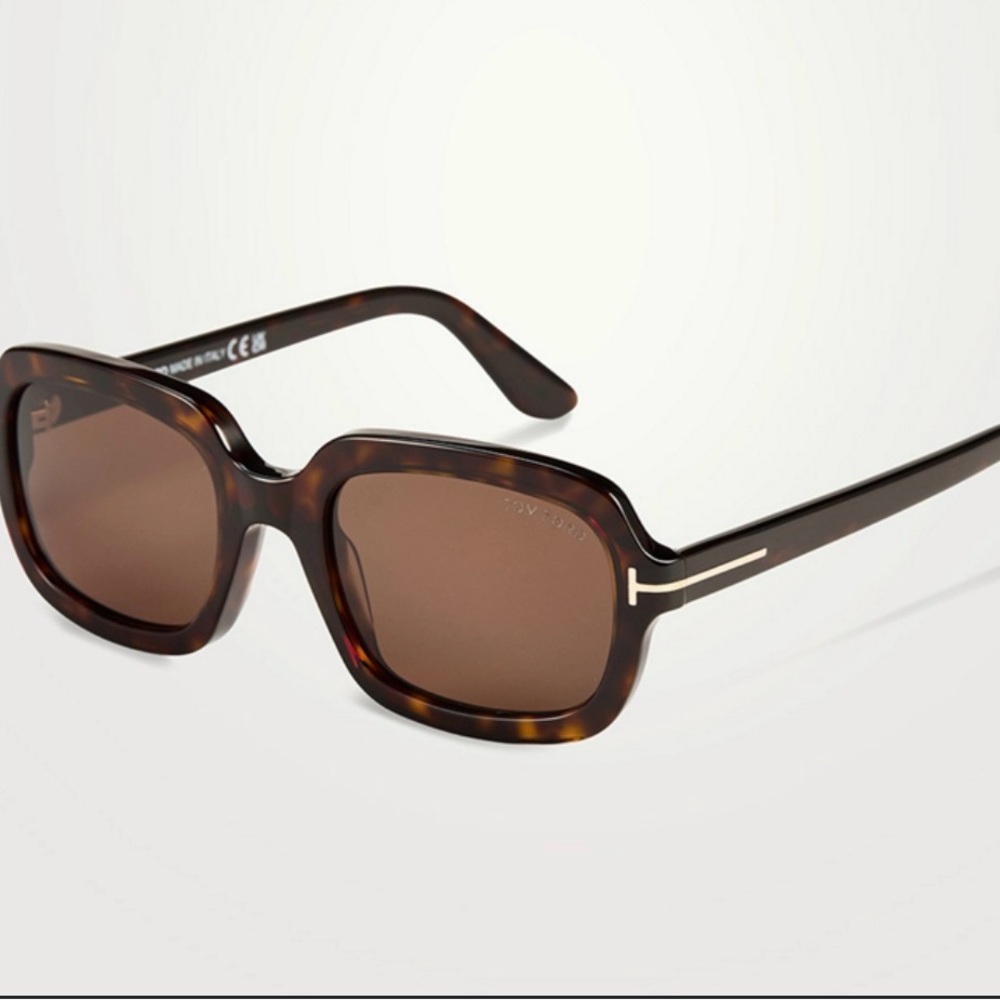 Tortoiseshell Square Sunglasses - Brown Lenses